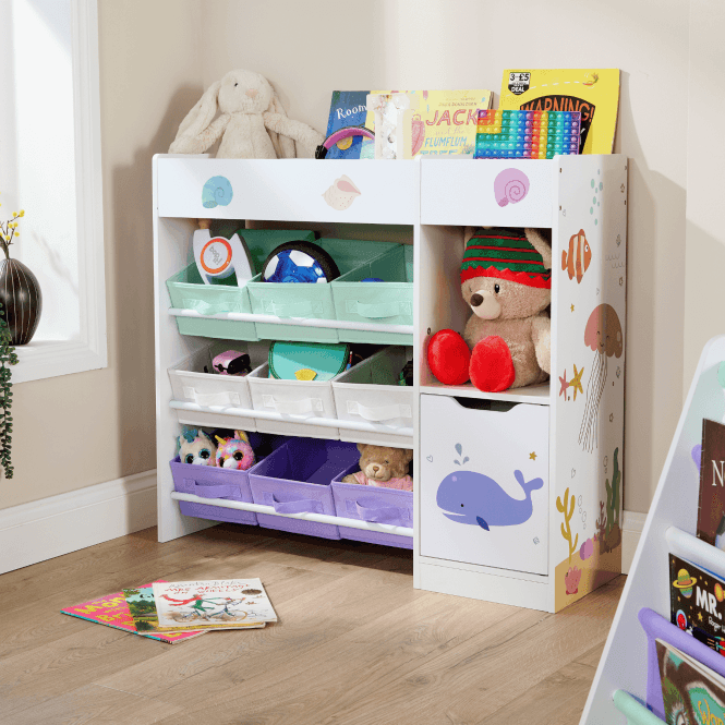 Anya Large Storage Bookshelf with Drawers