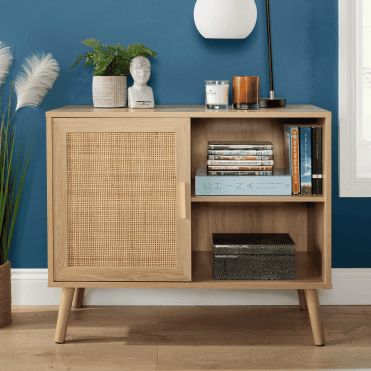 Astbury Rattan 1 Door Natural Storage Cabinet