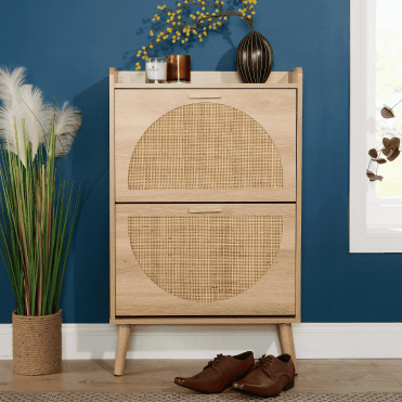 Astbury Rattan 2 Door Shoe Cabinet