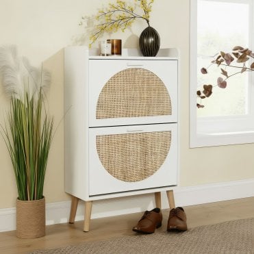 Astbury Rattan 2 Door Shoe Cabinet