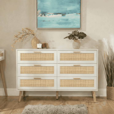 Astbury Chest of 6 Rattan Drawers