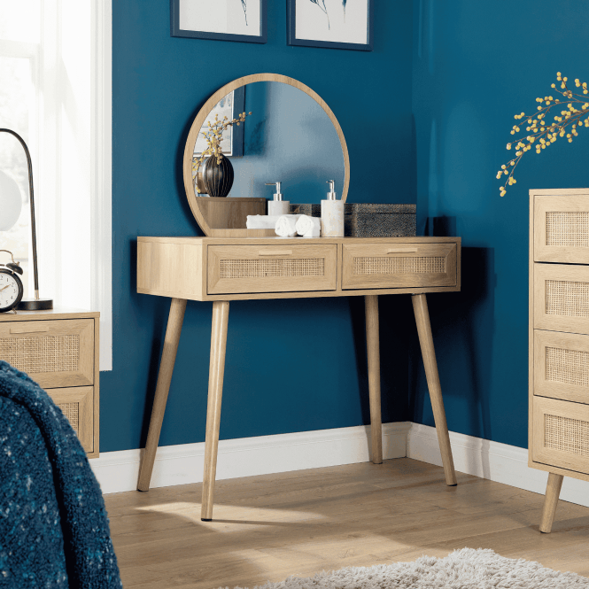 Astbury Dressing Table & Circular Mirror