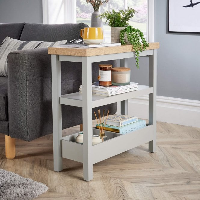 Avon Grey Slim Side Table