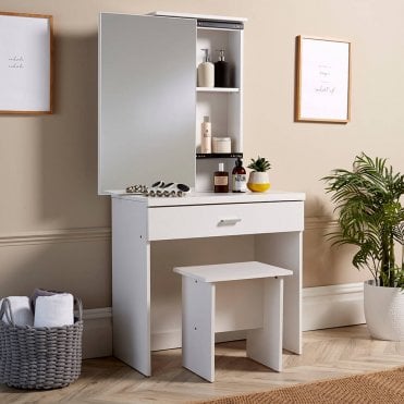 Berlin Dressing Table Set with Mirror & Stool