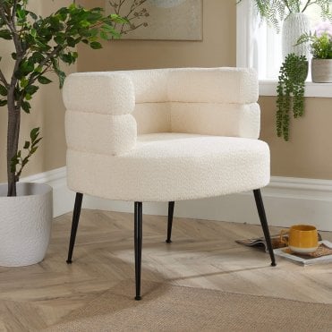 Teddy Fur Boucle Accent Chair