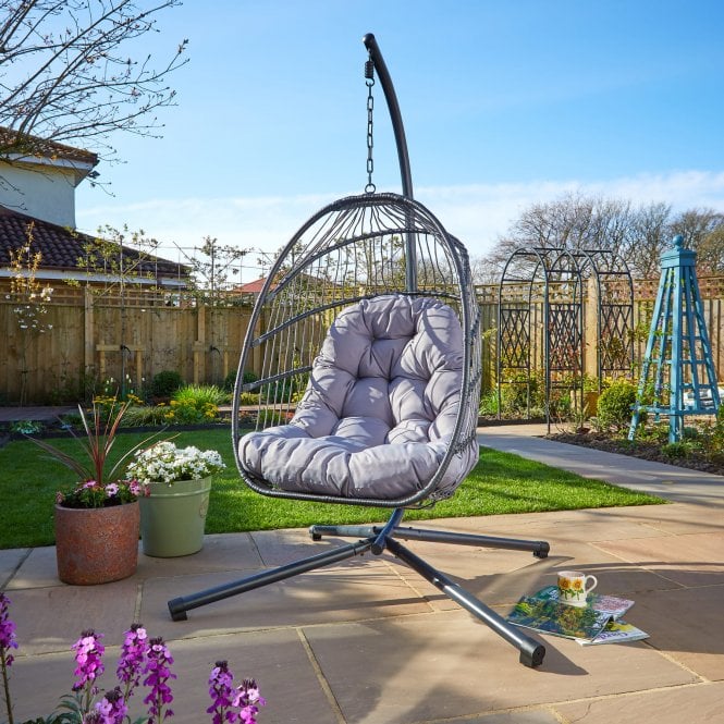 Breeze Grey Hanging Egg Chair