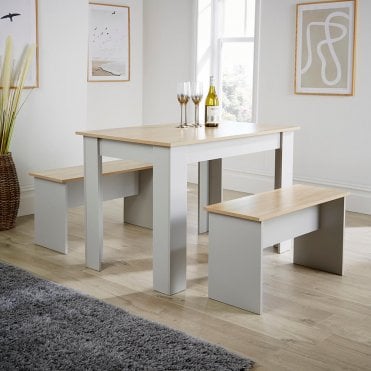 Camden Dining Set with Benches