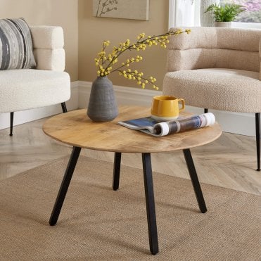 Caribou Solid Mango Wood Top Coffee Tables