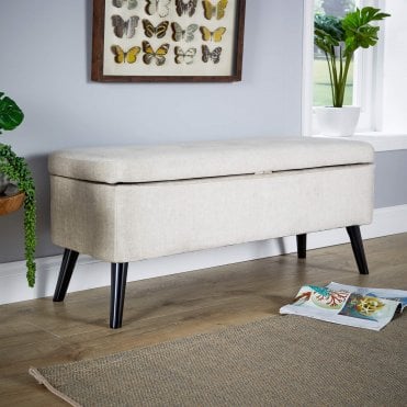 Carson Buttoned Velvet Storage Ottoman
