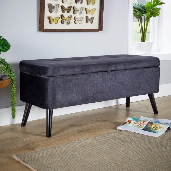 Carson Buttoned Storage Ottoman