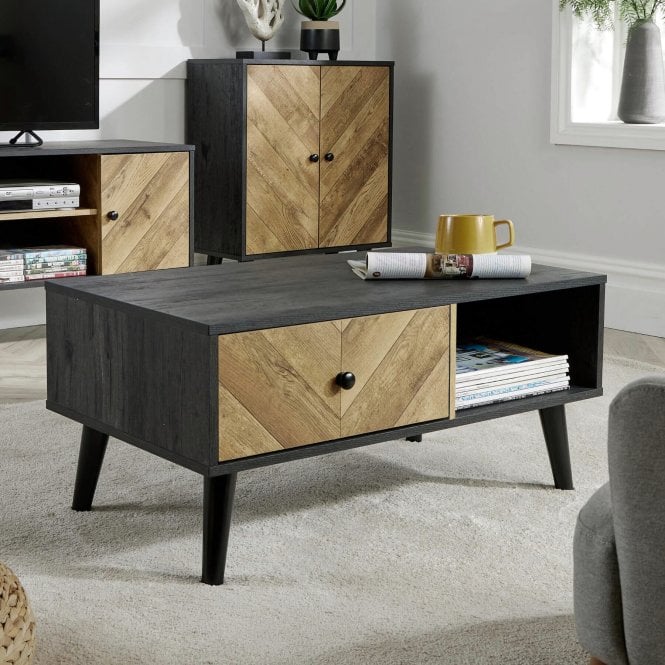 Dallas Herringbone 1 Drawer Coffee Table