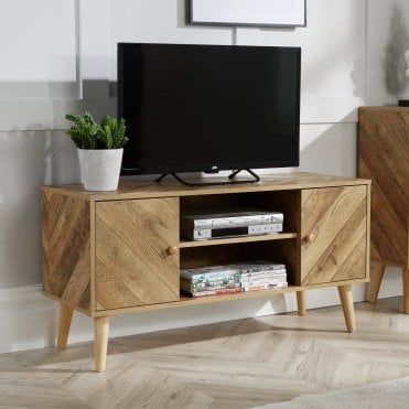 Dallas Herringbone 2 Door TV Stand