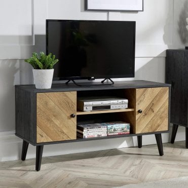 Dallas Herringbone 2 Door TV Stand