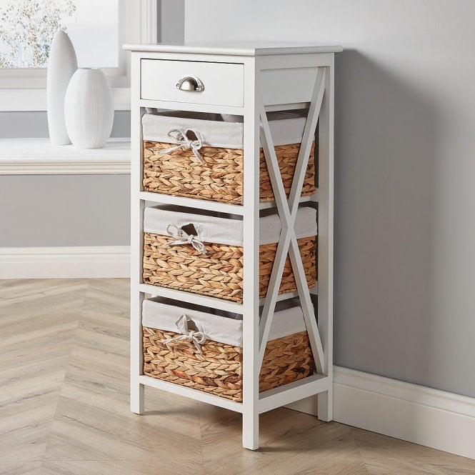Dartmouth 3 Drawer Wicker Basket Storage