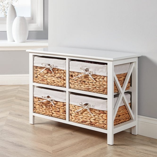 Dartmouth 4 Drawer Wicker Basket Storage