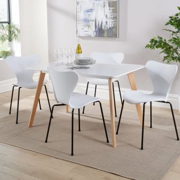 Fleur Dining Table & 4 Penny Chairs