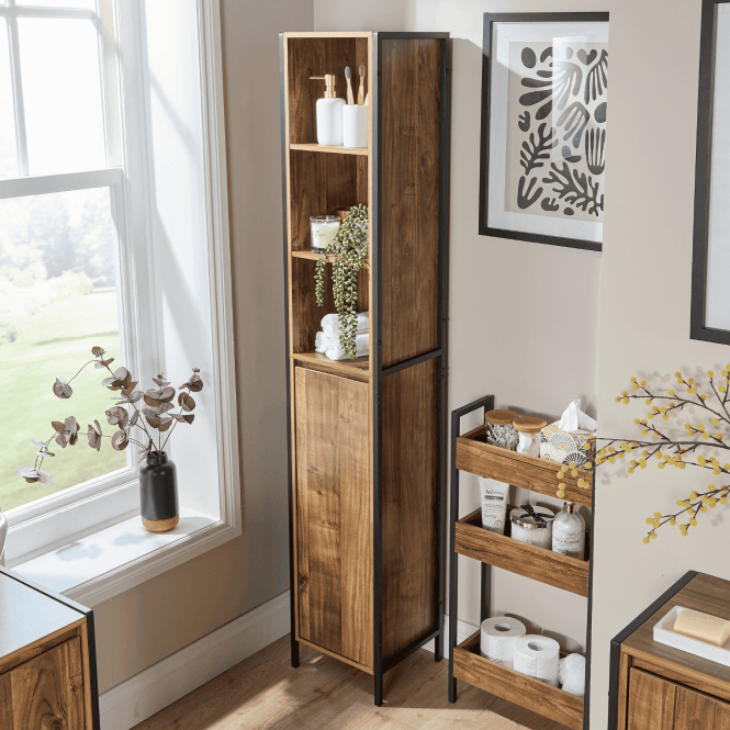 Locastra Tall Bathroom Floor Unit