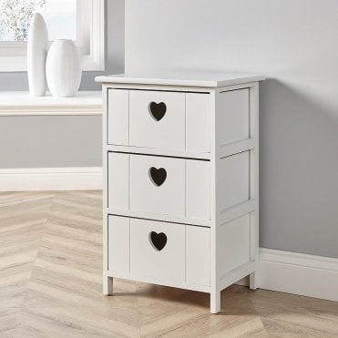 Lovestack 3 Heart Handle Storage Drawers