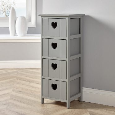 Lovestack 4 Heart Handle Storage Drawers