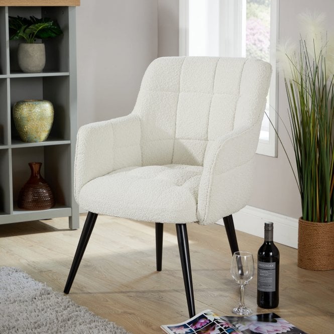 Teddy Fur Armchair Cream
