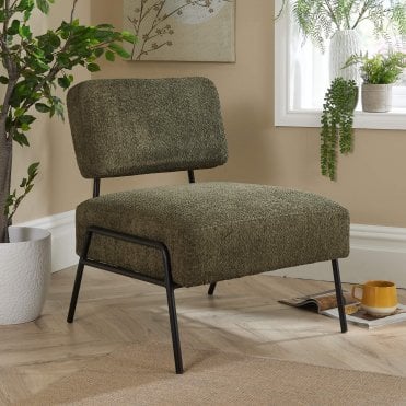 Montana Boucle Accent Chair with Metal Legs