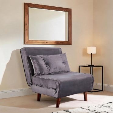 Morella Velvet Single Sofa Bed
