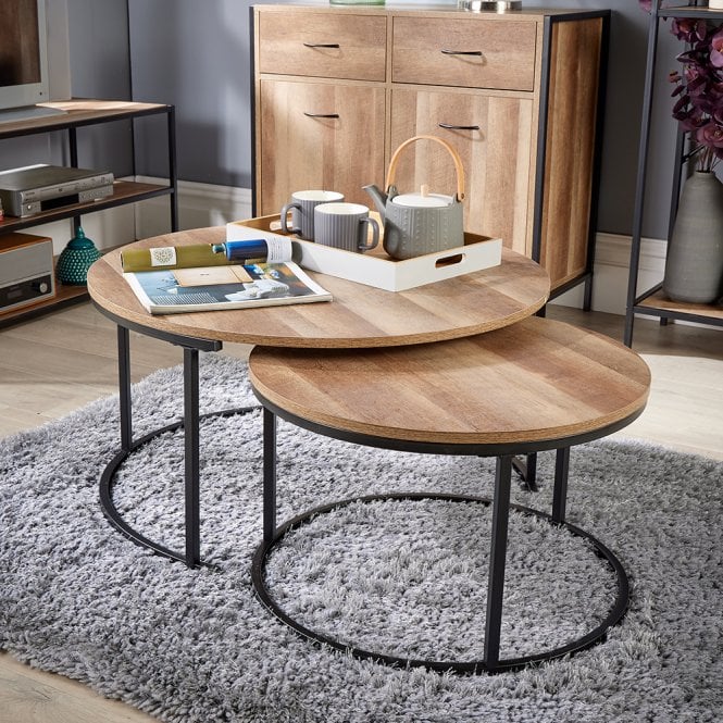 Oakmere Round Nest of 2 Tables
