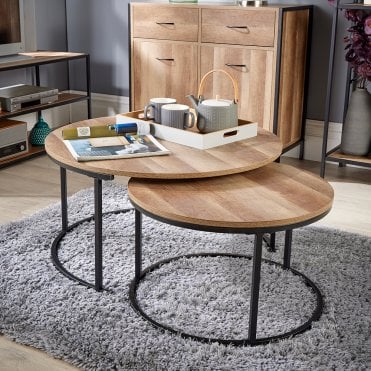 Oakmere Round Nest of 2 Tables