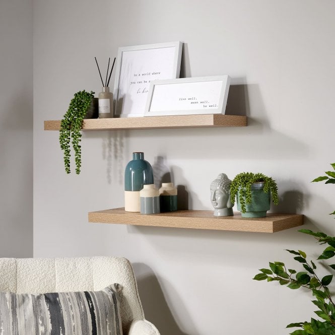Pair of Cloud Floating Storage Shelf