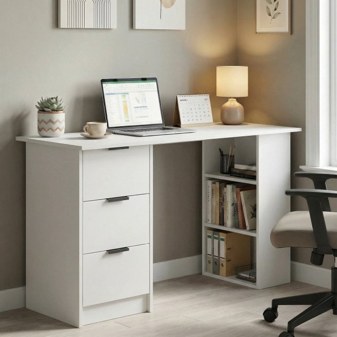 Phoenix 3 Drawer Computer Desk