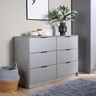 Phoenix Wide Chest of 6 Storage Drawers