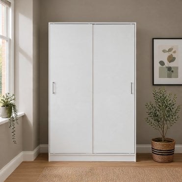 Raya White 2 Door Sliding Wardrobe