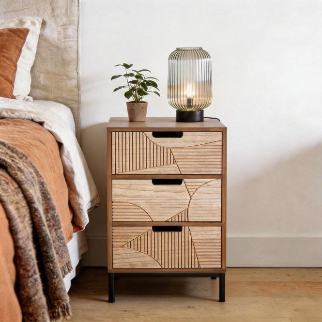 Reedham 3 Drawer Bedside