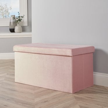 Sofia Velvet Rectangular Storage Ottoman
