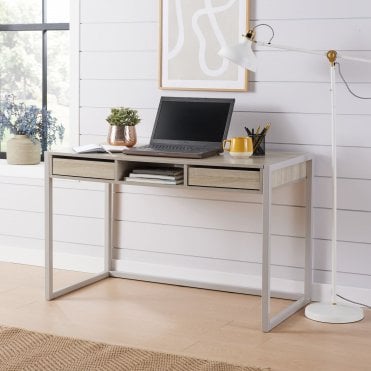 Toronto Metal Desk with 2 Storage Drawers