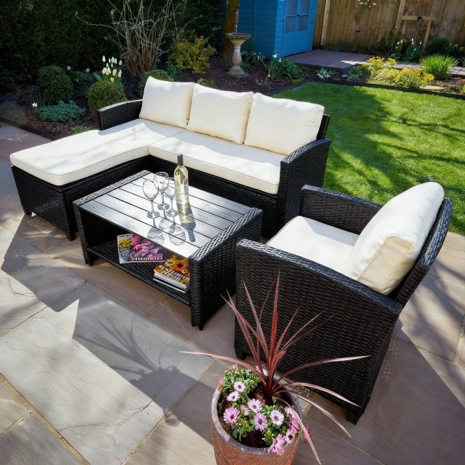 Trapani 4 Piece Grey Rattan Set